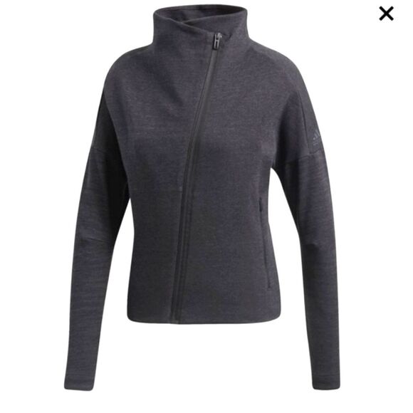 Adidas W HTR Jacket Black Gray NWT XL - Picture 1 of 5